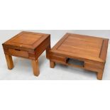 A contemporary fruitwood coffee table,