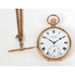 A 9ct gold cased manual wind gentleman's pocket watch,