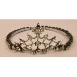 A decorative base metal paste set tiara.