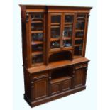 MAPLE & CO; a good Edwardian mahogany bookcase,