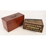 A late 19th/early 20th century inlaid rosewood cased melodeon/flutina,