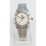 TAG HEUER; a stainless steel automatic gentleman's wristwatch, the circular dial set with baton