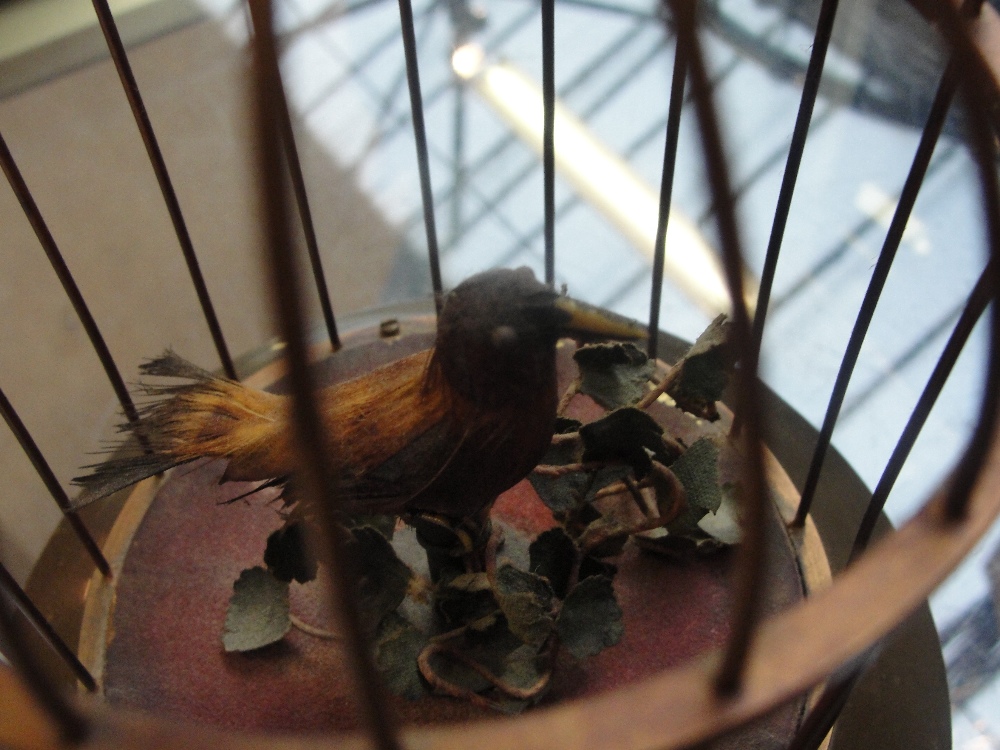 An early 20th century clockwork birdcage automaton, height 25cm. CONDITION REPORT: Some tarnishing - Image 3 of 6