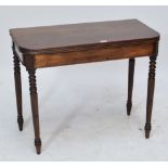 A George III mahogany tea table,