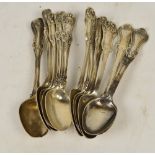 A set of six early Victorian Scottish hallmarked silver teaspoons, John Murray or John Muir,