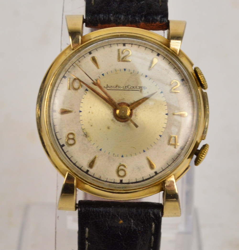 JAEGER LE COULTRE; a mid 20th century gentleman's wristwatch,