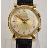 JAEGER LE COULTRE; a mid 20th century gentleman's wristwatch,