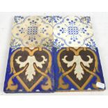 A pair of 19th century Minton & Co encaustic tiles,