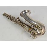 A silver plated Gretsch Commander alto saxophone, in Selmer case. CONDITION REPORT: Selmar S80,