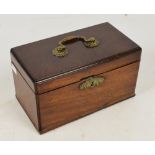 A George III mahogany tea caddy,