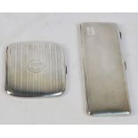 An Edward VIII hallmarked silver combination cigarette case and matchbook holder,