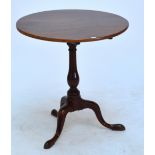 A George III mahogany tilt top occasional table,