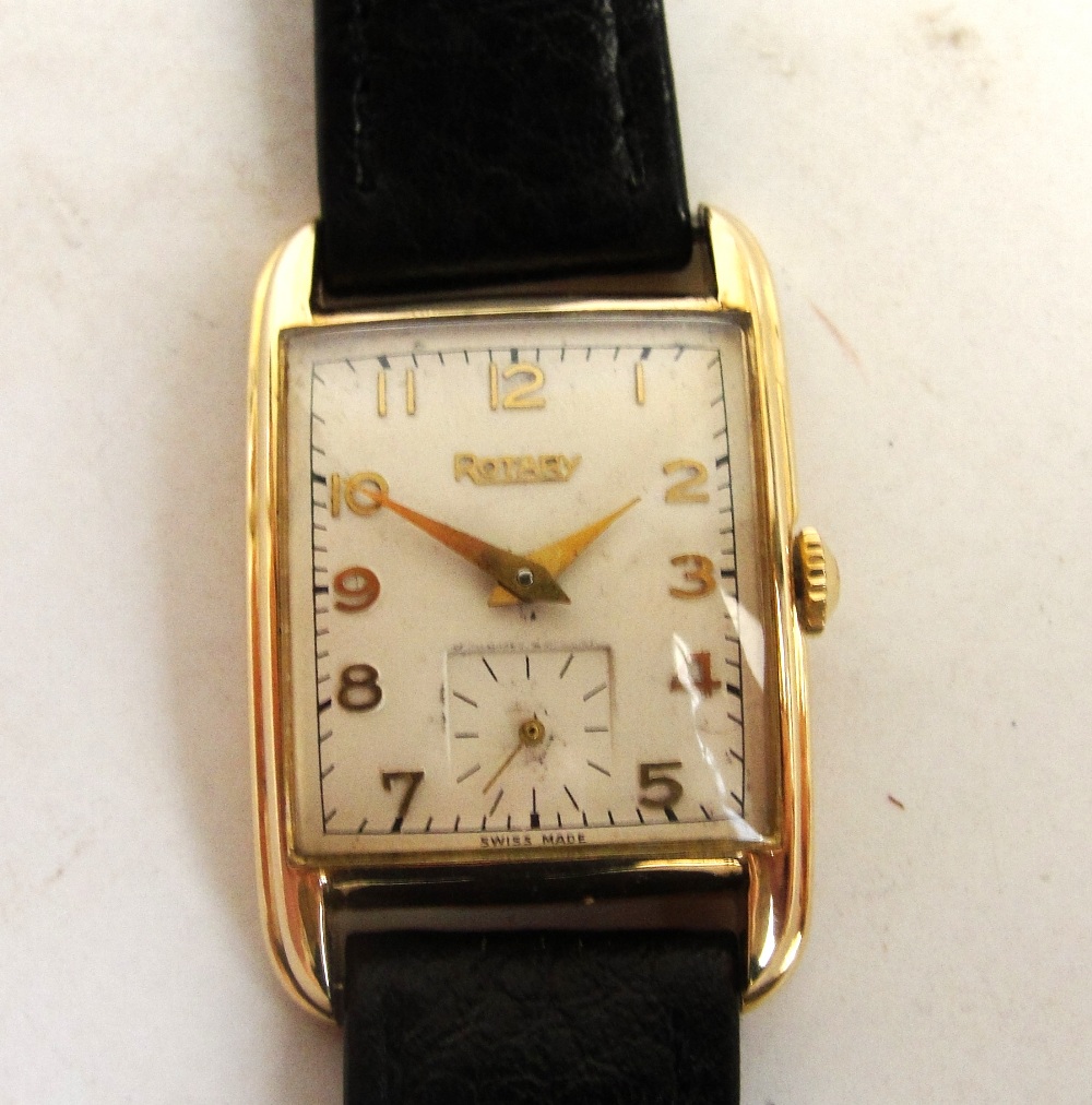 ROTARY; a gold plated cased mechanical lady's wristwatch,