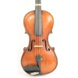 A full size German violin with two-piece back,