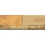 Attributed to WILLIAM WALLER; watercolour, Broad Beach near Kimeridge, Dorset, unsigned,