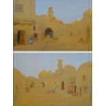 H. SMITH; a pair of watercolours, Middle Eastern street scenes, both signed, 21 x 29cm, framed and