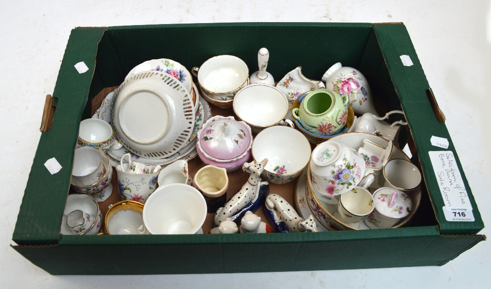 A quantity of assorted decorative ceramics to include various cups and saucers,