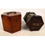 A 19th century wheatstone forty-eight key English concertina, serial no.7408 dating it to 27th