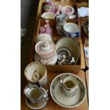 A large collection of Victorian and Edwardian toilet jugs, bowls,