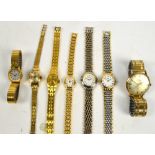 ACCURIST; a 1960s gentleman's 9ct gold cased "Shockmaster" wristwatch with twenty one jewels, the