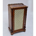 A Victorian walnut musical cabinet,