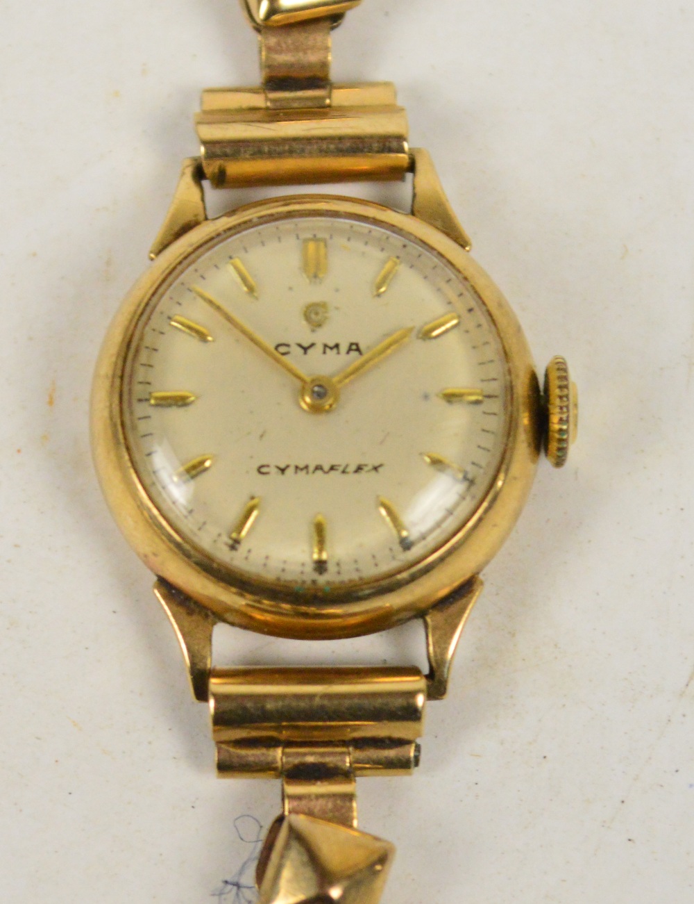 CYMA; an early 20th century 9ct yellow gold cased lady's wristwatch,