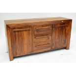 A contemporary hardwood sideboard purchased from Arighi Bianchi, width 135.5cm.