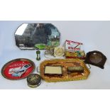 A small group of collectors' items including a tin "Park Drive Cigarettes" circular advertising