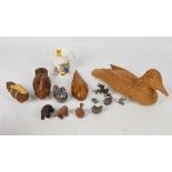 A small quantity of collectors' items including a small Black Forest bear,