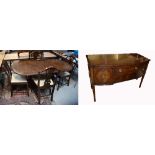 A reproduction mahogany bow front sideboard, 152cm,