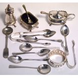 A pair of hallmarked silver sugar tongs and a smaller pair of hallmarked silver sugar tongs,