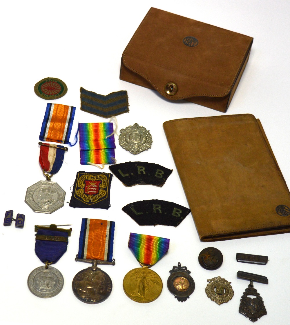 Two WWI medals relating to a Private H.W.