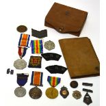 Two WWI medals relating to a Private H.W.