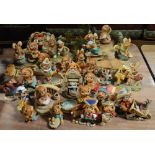 Thirty various Pendelfin figurines and figure groups and two bases.