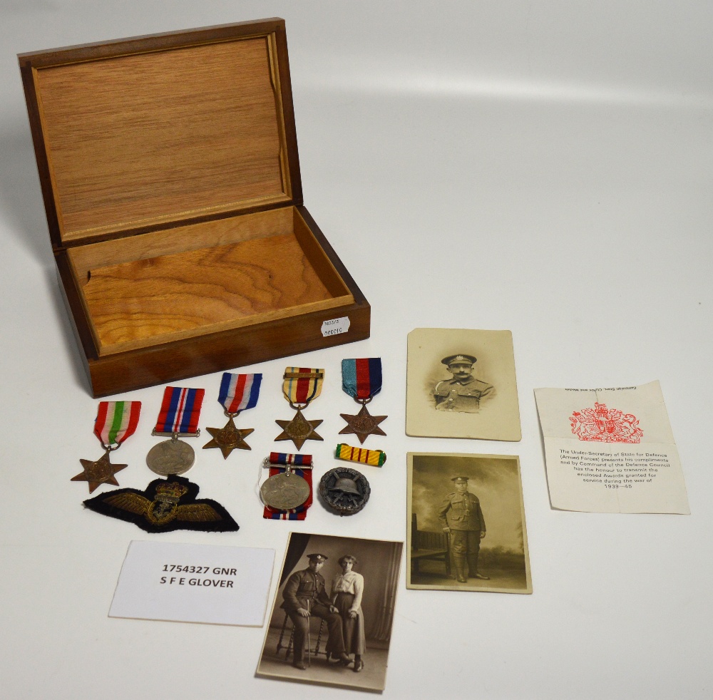 Four WWII medals all awarded to S.F.E.