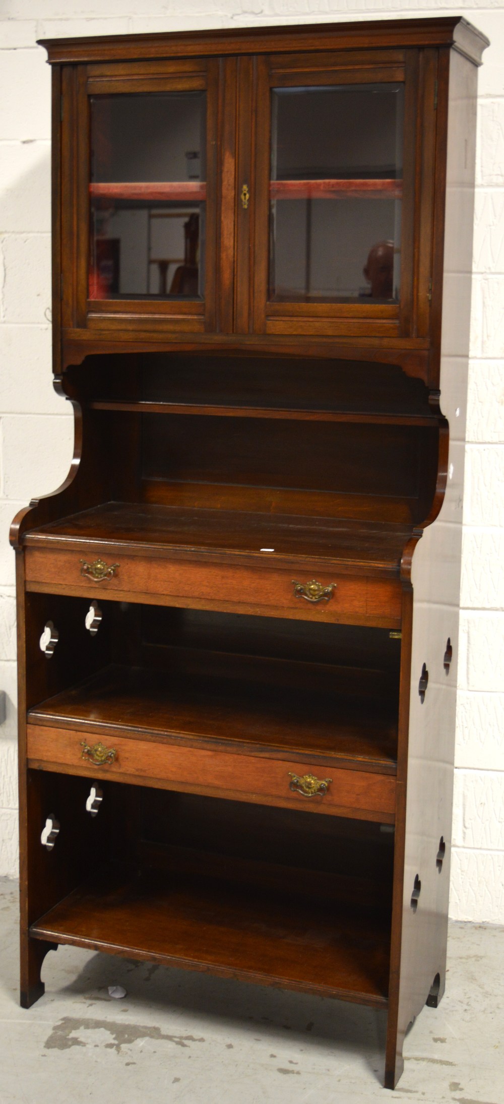 A late 19th early 20th century mahogany bookcase,