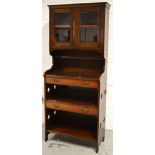 A late 19th early 20th century mahogany bookcase,