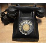 A c.1950s vintage black telephone by Reliance.