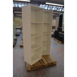 A pair of open three tier shelving units, width 60.5cm.