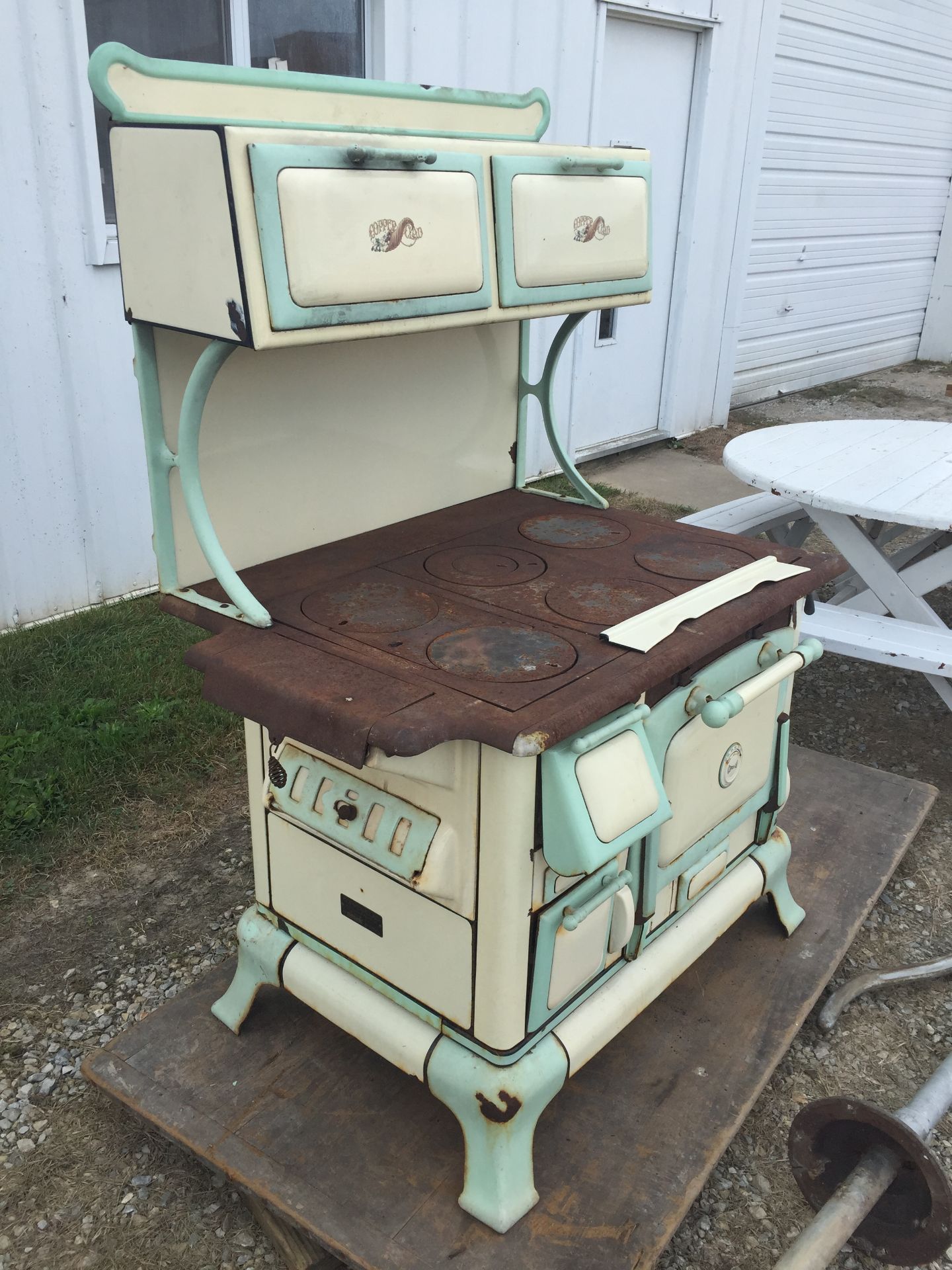 Copper Clad Antique Cook Stove - Image 2 of 4