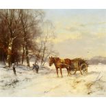 Holtrup Jan 1917 Lemmer - 1995 Hilversum "Hontspekkelar of de Zuid - Velwe in Winter". Oel auf