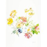 Kokoschka Oskar 1886 Poechlarn - 1980 Montreux "Herbstblumen". Farblithografie auf Büttenpapier.