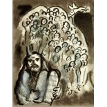 Chagall Marc 1887 Witebsk - 1985 Vence "Moses und sein Volk". Farblithografie auf Büttenpapier.