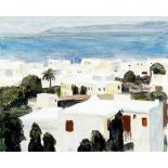 Hediger Kurt 1932 Rothrist "Mykonos". Oel auf Leinwand. Signiert, datiert 1960. Verso Etikette,