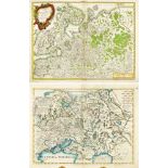 2 Landkarten Russland "Russie européenne" und "Russia Bianca Moscovia". 2 Kupferstich-Landkarten 18.