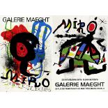 Miro Joan 1893 Taragona - 1983 Palma de Mallorca "Miro - Galerie Maeght". 2 Plakatlithografien auf