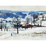 Hediger Kurt 1932 Rothrist "Winterlandschaft". Oel auf Leinwand. Unten rechts signiert, datiert