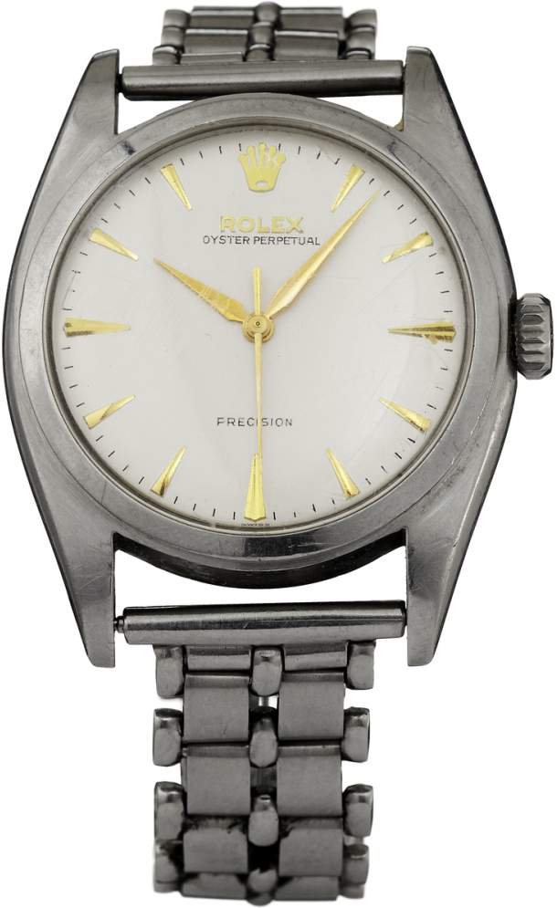 Armbanduhr "Rolex" 50-er Jahre. "Rolex Oyster Perpetual Precision". Stahlgehäuse mit verschraubtem