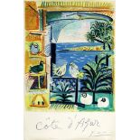 Picasso Pablo 1881 Malaga - 1973 Mougins "Cote d'Azur". Plakatlithografie auf Papier. Nach Pablo