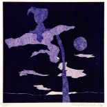 Wullimann Peter 1941 Solothurn "Komposition". Mehrfarben-Holzschnitt auf Japanpapier. Bezeichnet "